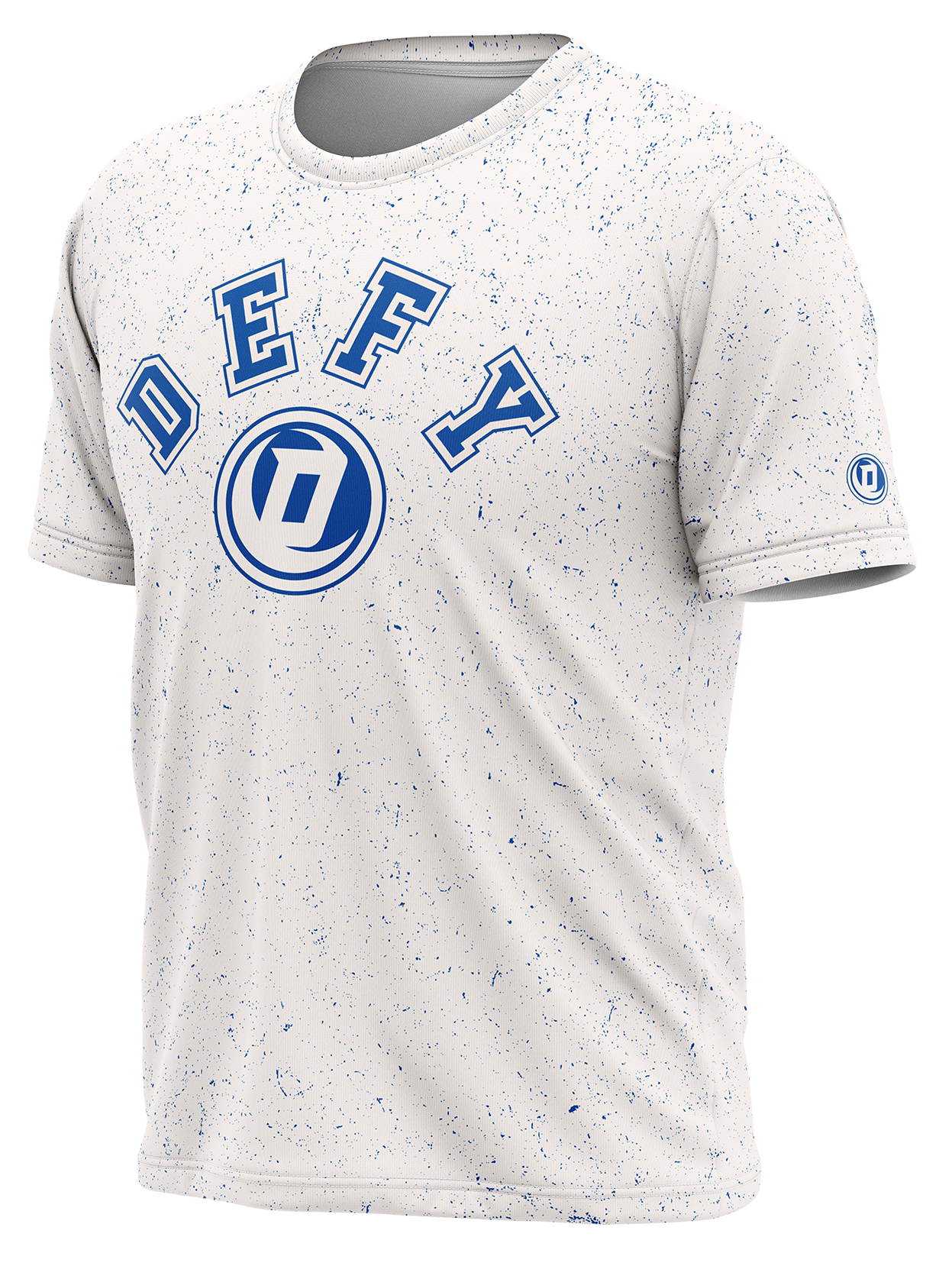 Defy Dry Fit T-Shirt – "Creme Blue Speckle"