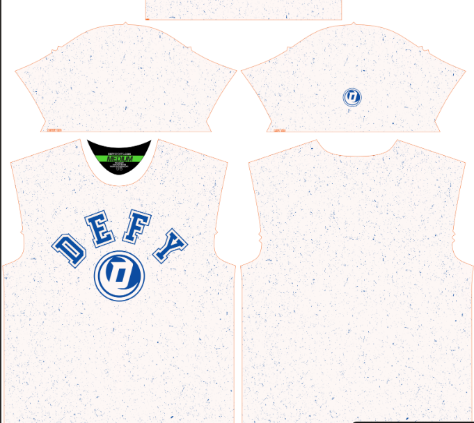 Defy Dry Fit T-Shirt – "Creme Blue Speckle"