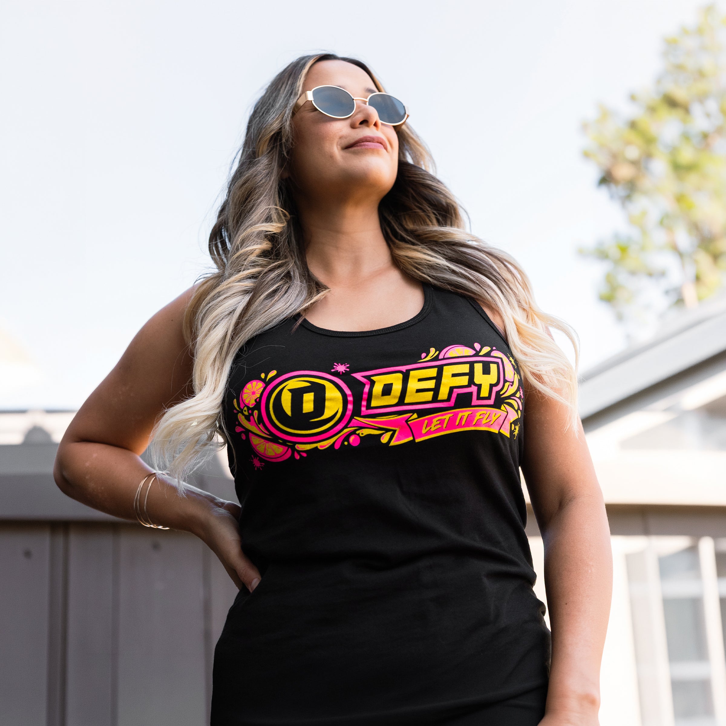 Defy Lemonade Black Cotton Womens Tank Top - DEFY PAINTBALL