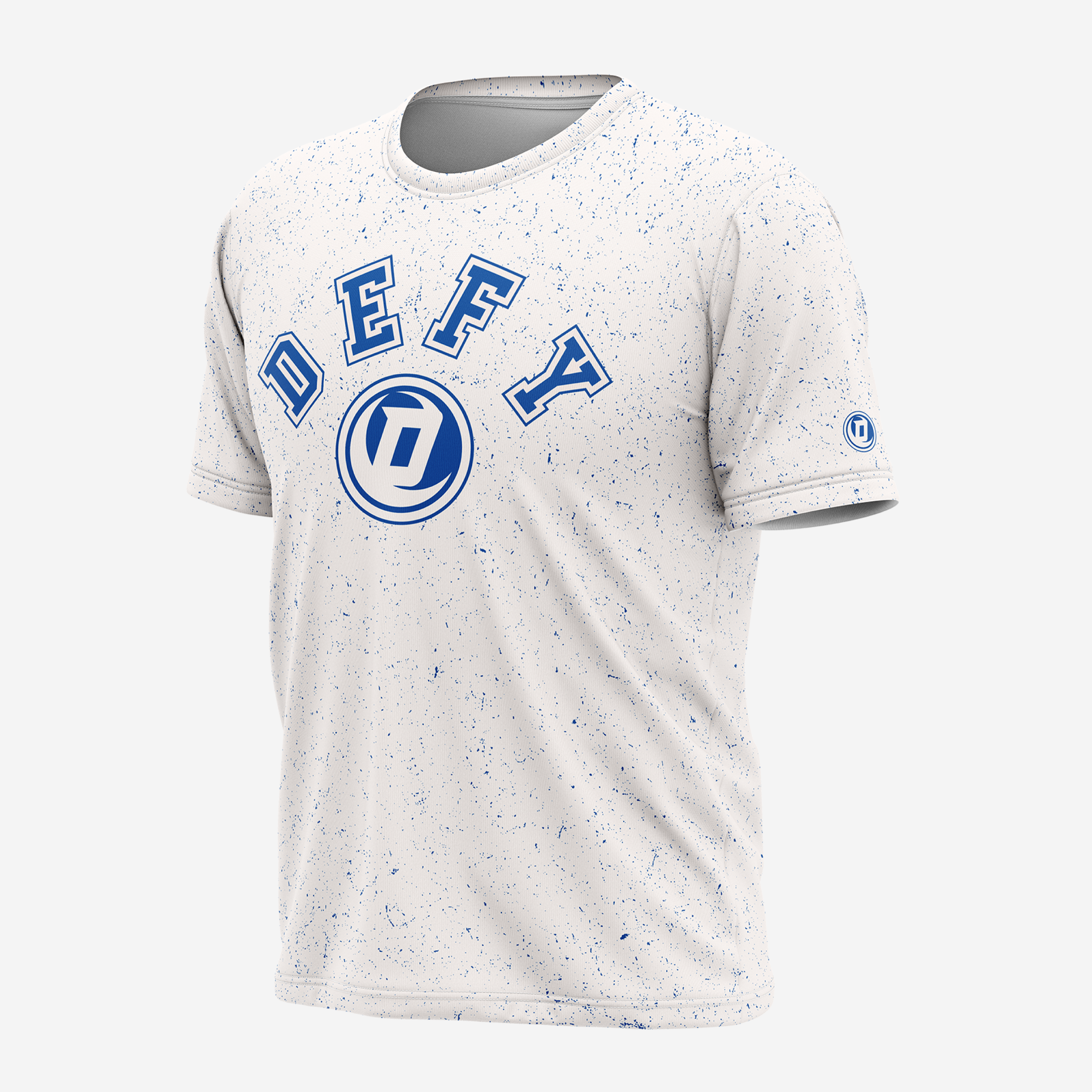 Defy Dry Fit T-Shirt – "Creme Blue Speckle"