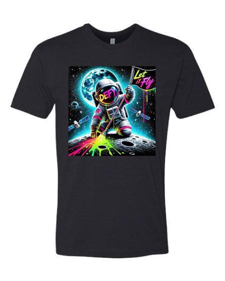 Defy Let it Fly Astronaut Black Cotton T Shirt - DEFY PAINTBALL