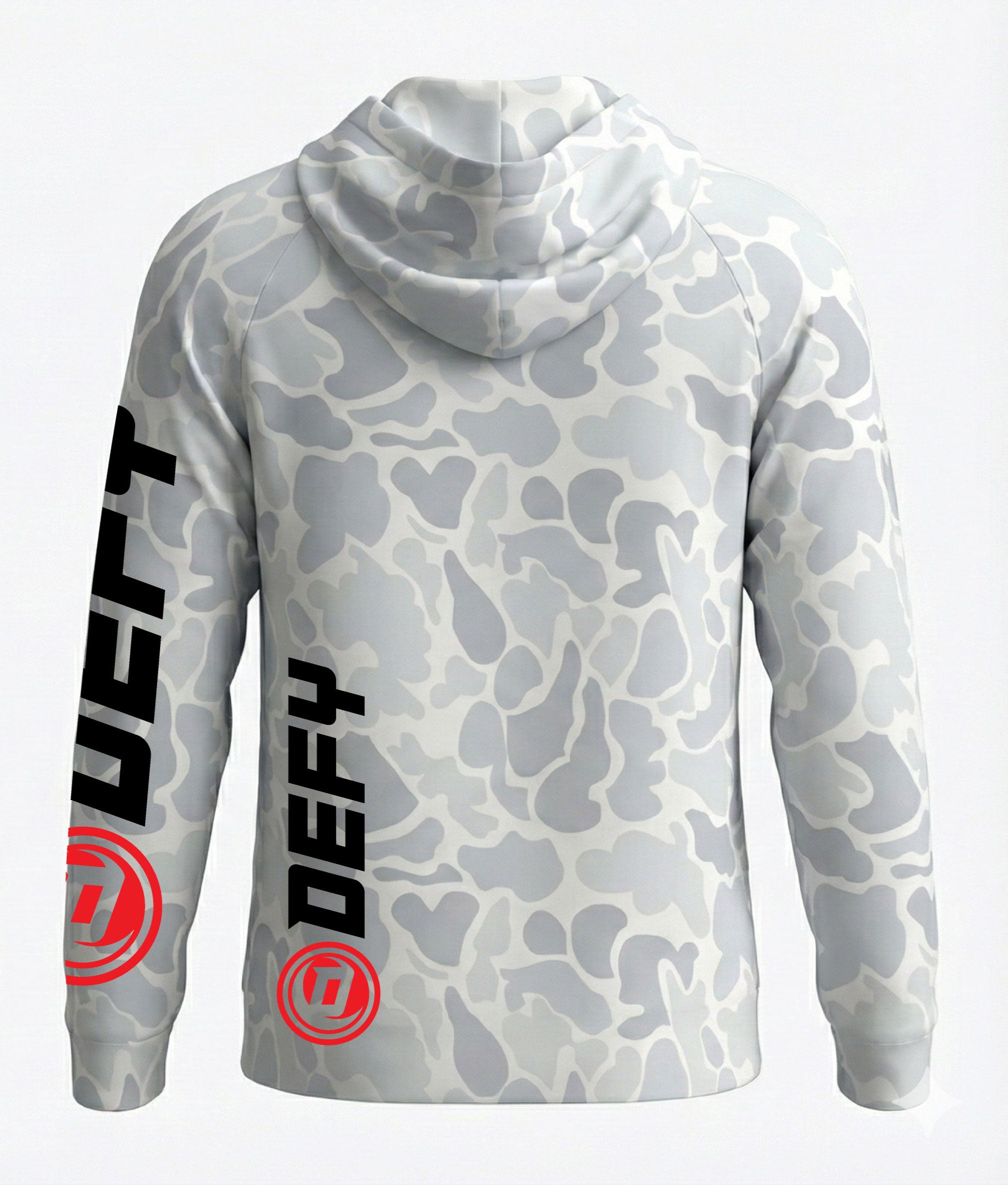 Defy Dry Fit Gym Hoodie – "Snow Duck Camo"