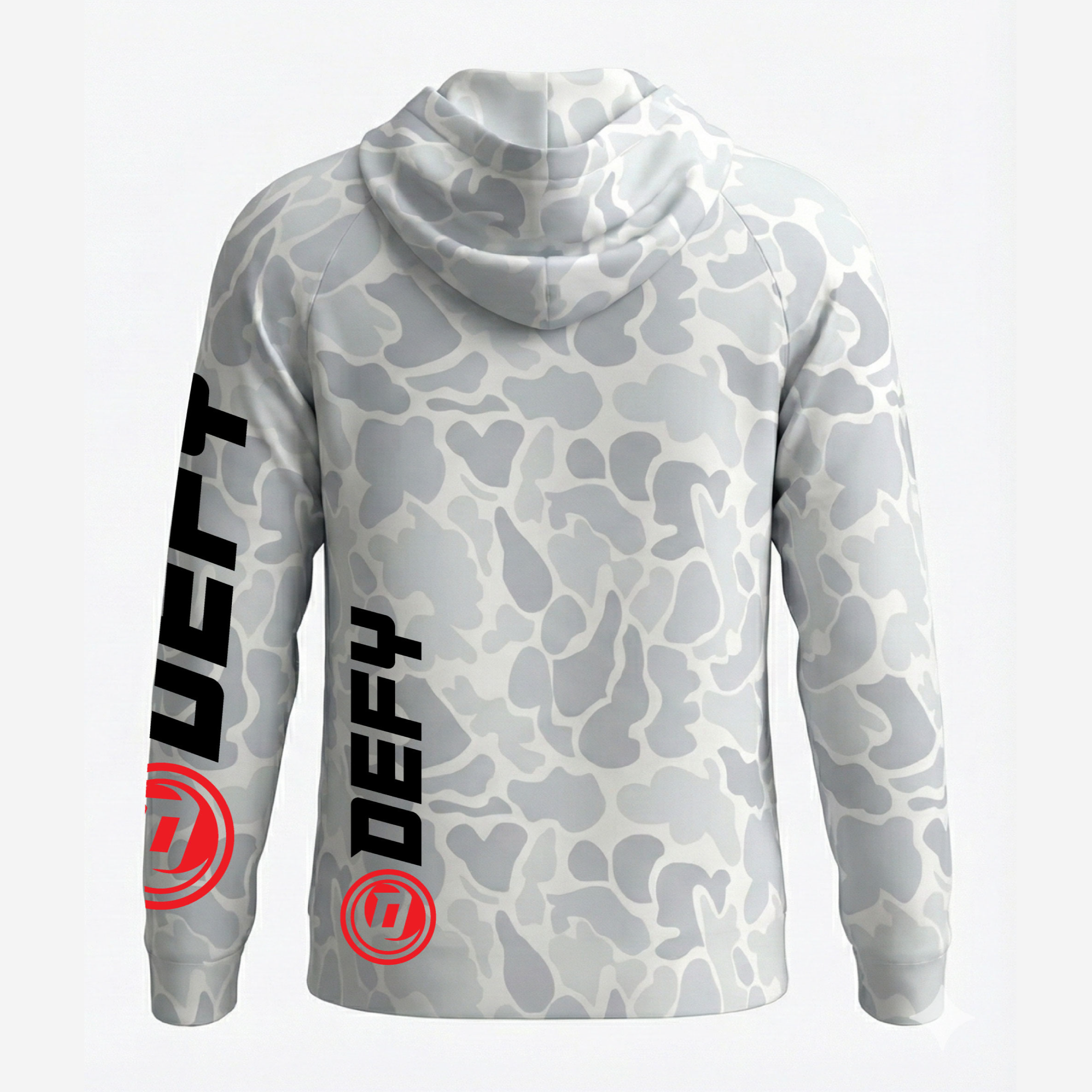 Defy Dry Fit Gym Hoodie – "Snow Duck Camo"