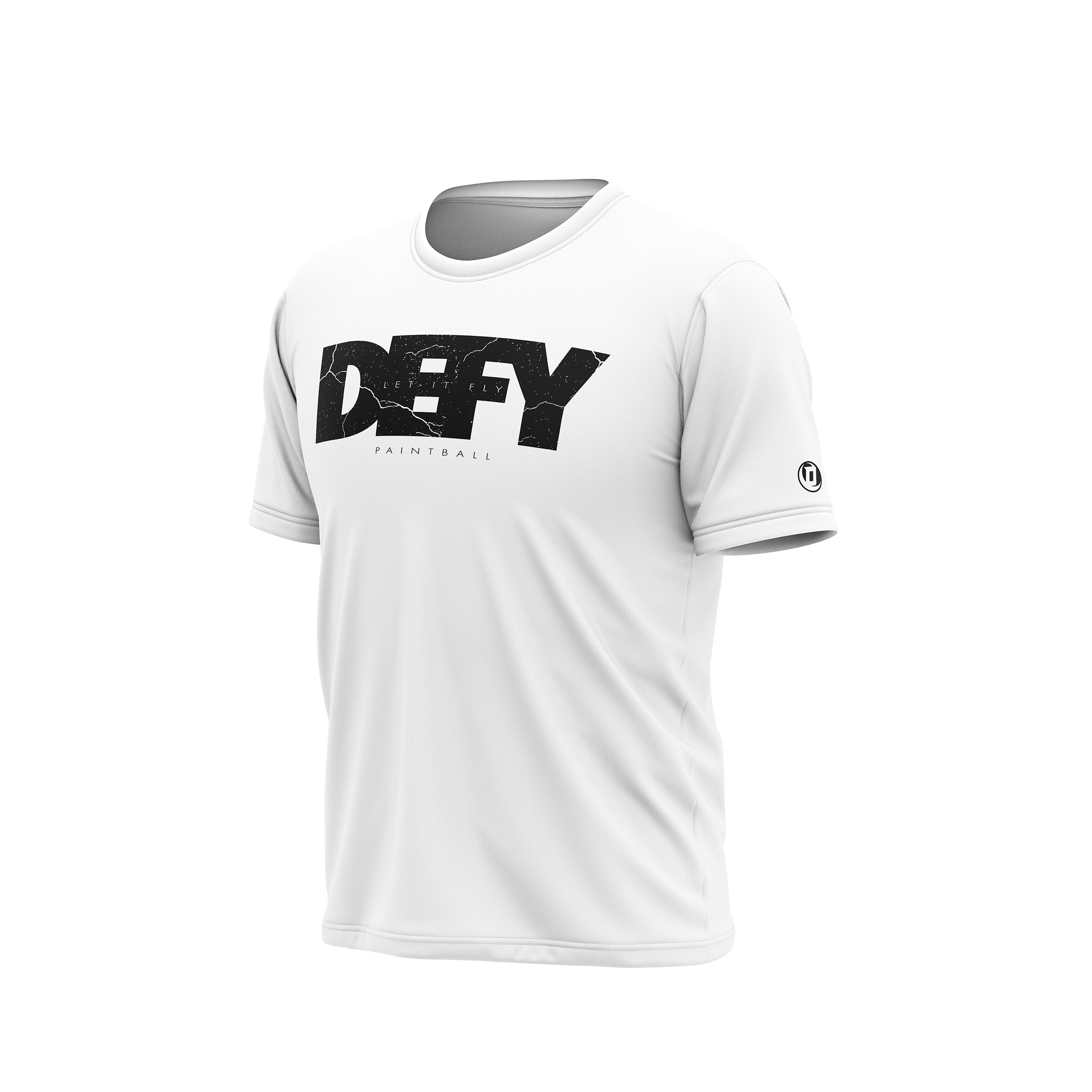 Defy Dry Fit T-Shirt - "Slab" - White - DEFY PAINTBALL