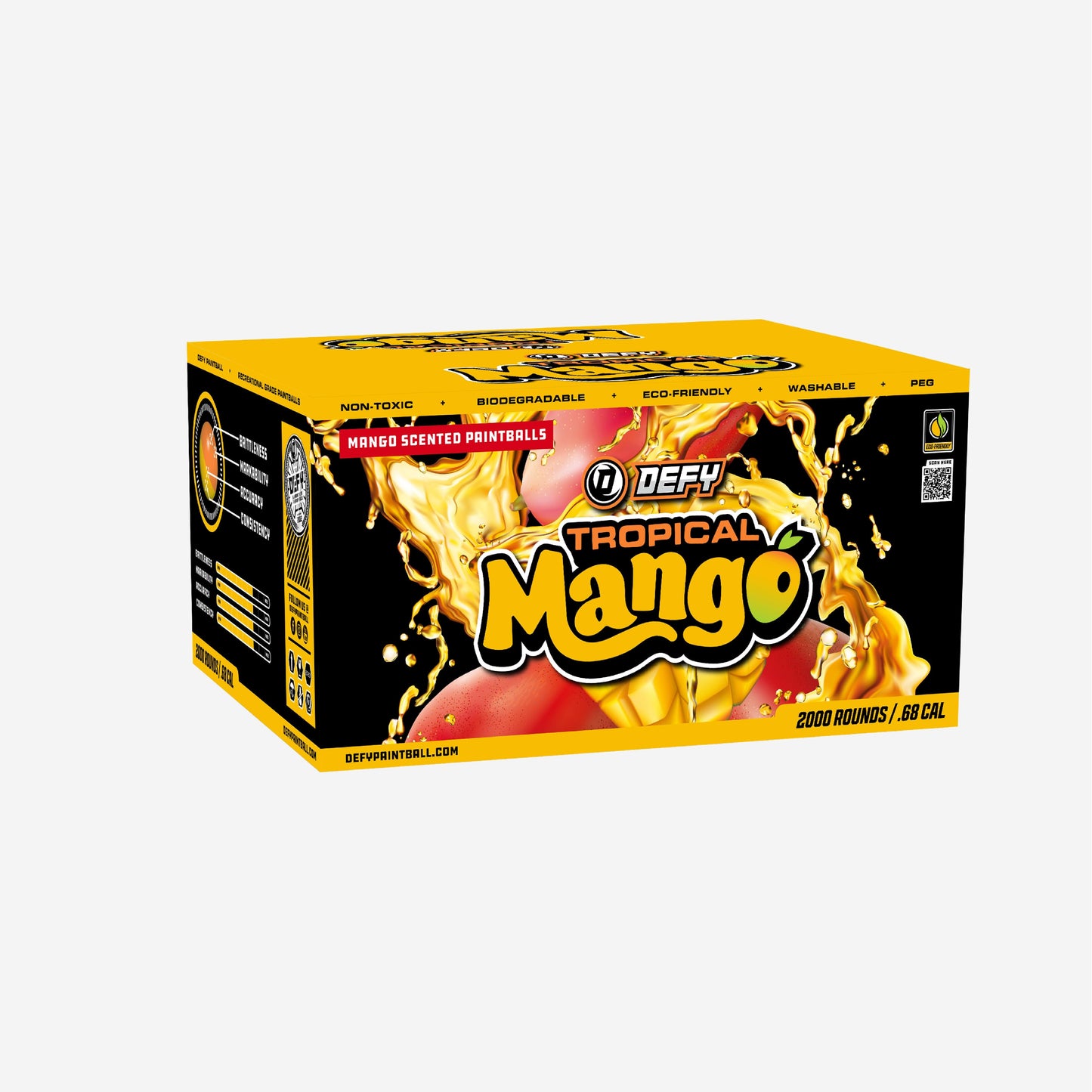 Defy TROPICAL MANGO Paintballs – Practice Grade - DEFY PAINTBALL