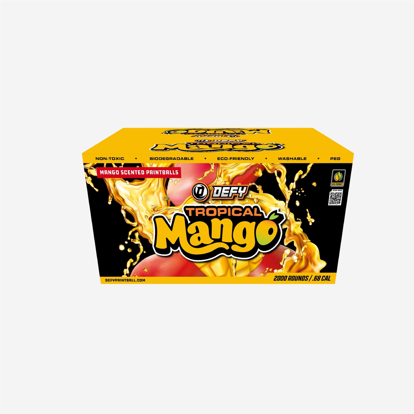 Defy TROPICAL MANGO Paintballs – Practice Grade - DEFY PAINTBALL