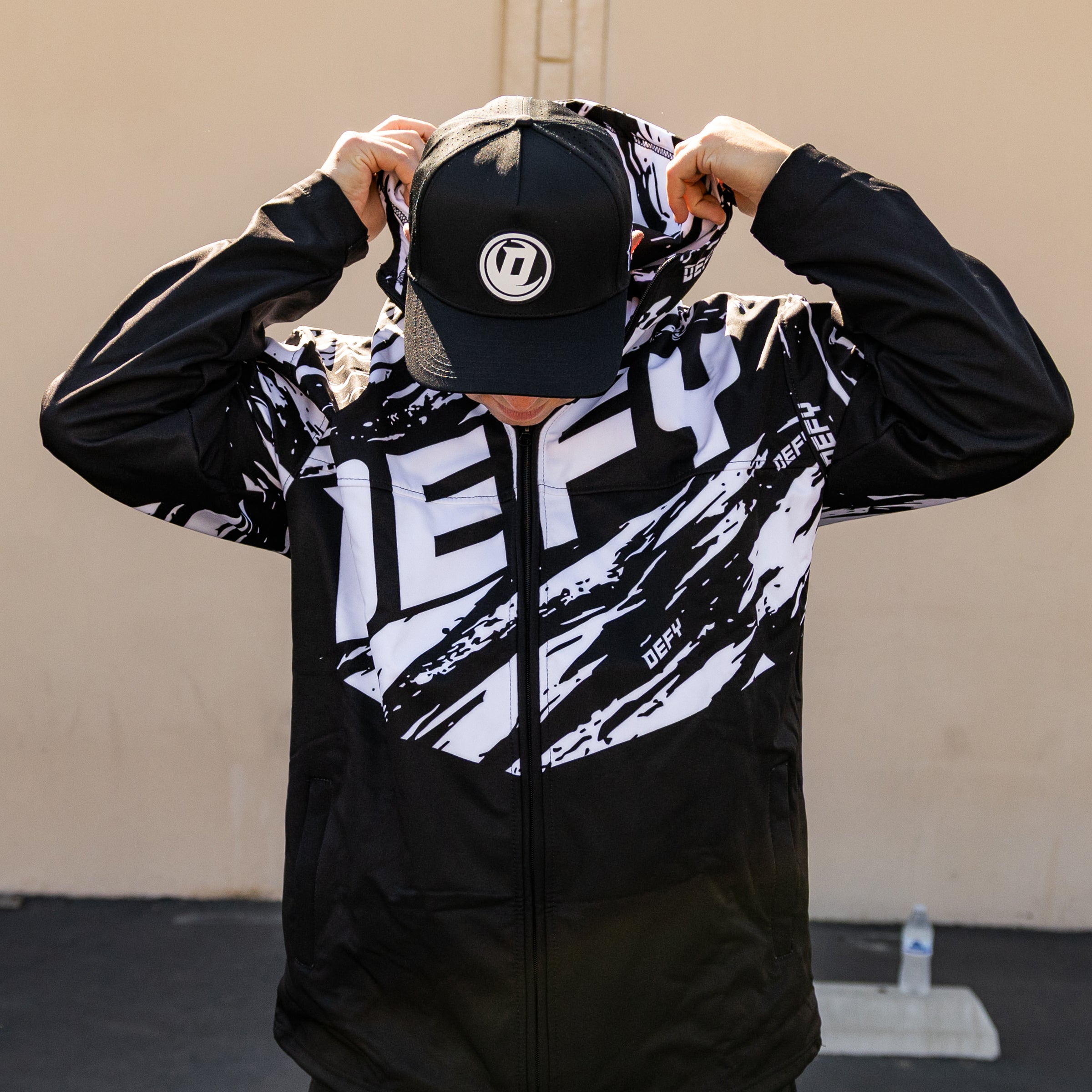 Defy Softshell Jacket - "B&W Striped"